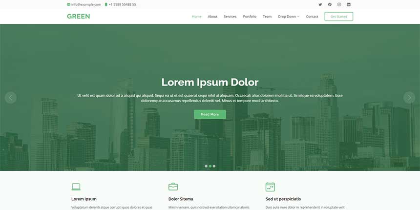 单页HTML自适应Bootstrap网站模板