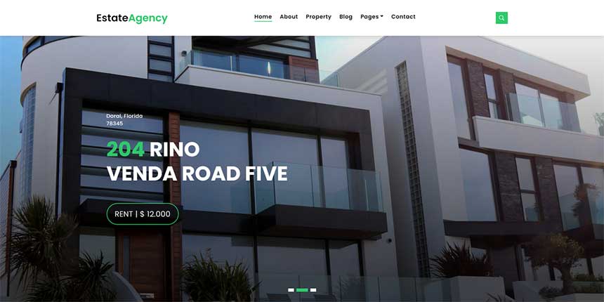 房地产中介机构 - 基于Bootstrap自适应房地产网站模板