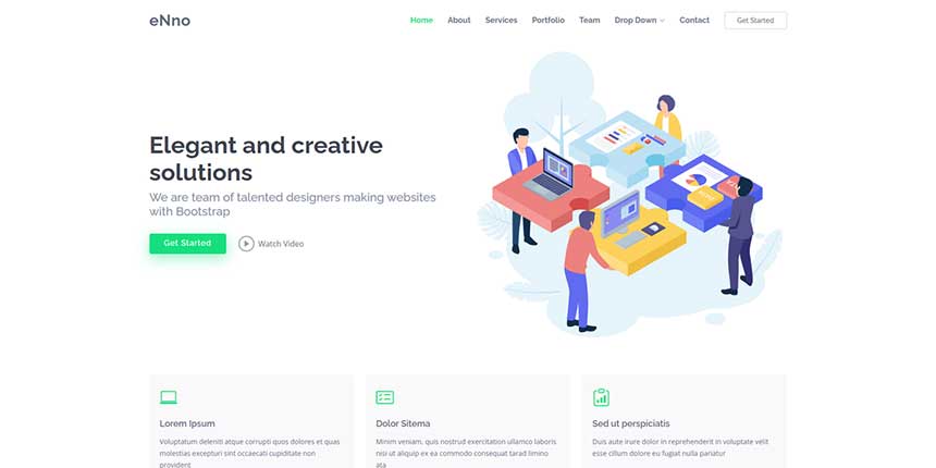 简单易用的Bootstrap着陆页网站模板