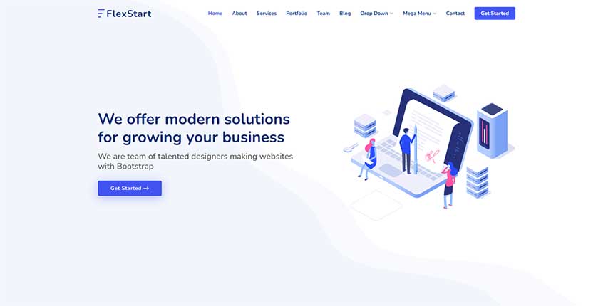 Bootstrap自适应启动页网站模板