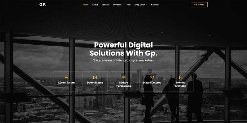 多功能 HTML 响应式 Bootstrap网站模板