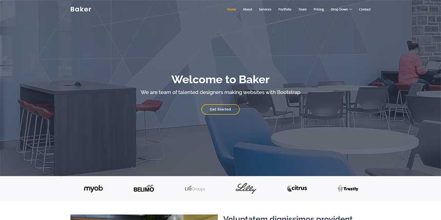 单页面的Bootstrap模板